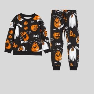 H&M Sweatshirt Halloween Pumpkin Size 6